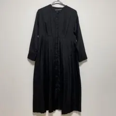 ブラックヘリンボーンロングワンピース