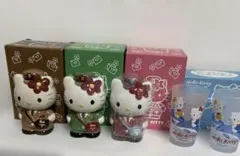 希少】サンリオ50周年 ハローキティ 陶器 ミニ湯呑み おちょこ 7個