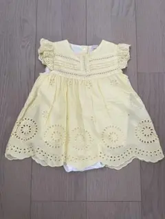 petit main 刺繍ロンパース 80