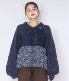 loin nuit loop knit polo / ループニットポロ