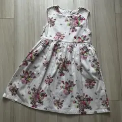 マザウェイズ 140 花柄 華やかノースリーブワンピース リゾート