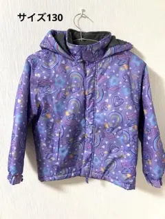キッズ スキーウェア ジャンパー ユニコーン柄 パープル 130センチ
