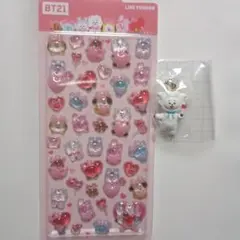 BT21 立体シールとめじるしアクセサリー RJ