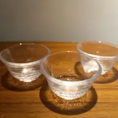 冷酒おちょこ　ガラス製 3個セット