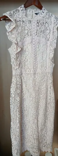 新品 今期人気 完売ZARA ロング丈レースワンピース S ザラ オフ