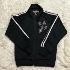 【美品】mezzo piano junior ライン入りジャージトップス 140