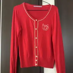 aquagirl ON THE STREET 猫刺繍 長袖カーディガン