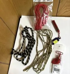 新品未使用　タッセル 房飾り 赤 組紐まとめ売り
