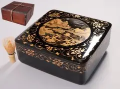 【MB481】時代 饅頭箱一対 吉祥めでた 松宝尽 金蒔絵 梨地 饅羹重 菓子器 MB481】時代 饅頭箱一対 吉祥めでた 松宝尽 金蒔絵 梨地 饅羹重 菓子器