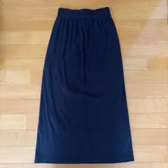 GU リブロングスカート ブラック Sサイズ