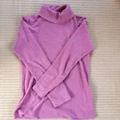 UNIQLO タートルネック長袖 フリース ピンク