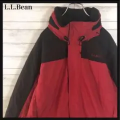 【激レア】エルエルビーン☆マウンテンパーカー　中綿ジャケット　刺繍　赤×黒　L