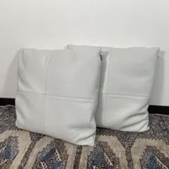 カリモク 高級ライン domani レザークッション 2個セット ドマーニ 本革