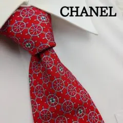 香奈兒 高級絲綢領帶 滿版圖案（Coco Mark）胭脂紅