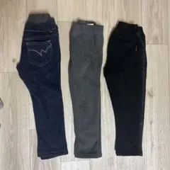 裏起毛 極暖 子供 ズボン3枚セット 110 から120