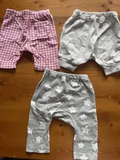 赤ちゃん用ハーフパンツ3点セット 60-70cm 登園用にも便利！