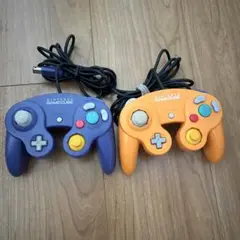 ゲームキューブコントローラー　2個セット　パープル　オレンジ