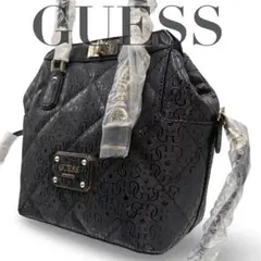 y2k GUESS ゲス　2way ショルダーバッグ　トート　ターンロック　黒