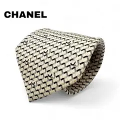 CHANEL シャネル シルク ネクタイ アイボリー系