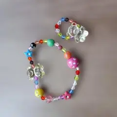 《ハンドメイド》黄色いクマちゃん(*‘ω‘ *)ビーズブレスレット＆リング