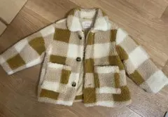 ZARA ボアチェックアウター