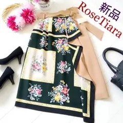 RoseTiara ローズティアラ 新品 花柄 ベルト付き サイズ38 Mのサムネイル
