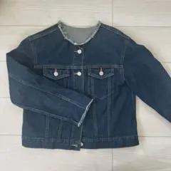 ジルスチュアート　 デニムジャケット フリンジ付き　M