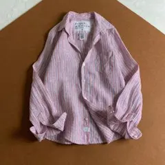 美品✨フランク＆アイリーン オレンジ 麻 バリー スキッパーシャツ