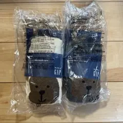 babyGAP くまさん　ケーブルニット　タイツ　2点　白　グレー　2-3歳