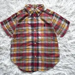 RALPH LAUREN 半袖 薄手 ボタンダウンシャツ 発表会 チェック