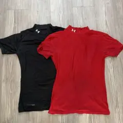Under Armour ハイネックシャツ 2枚セット 黒 赤