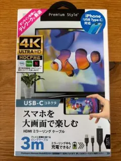 4K HDMI to USB-Cケーブル 3m