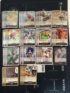 ワンピースカード　黒　クロコダイル　デッキパーツ　R以下　4コン　蒼海の七傑