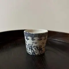 明治印判猪口　型紙刷り　古道具　古民芸　アンティーク　瀬戸　古伊万里　李朝