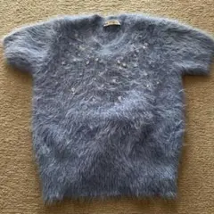 ZARA ライトブルー 半袖ニット Sサイズ