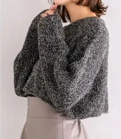 RETRO GIRL ショート丈MIXニット