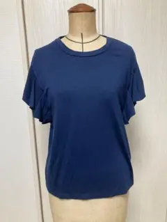 【SLY 】フリルスリーブ 半袖Tシャツ ネイビー FREEのサムネイル