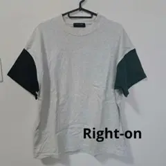 ライトオン　Right-on 半袖Tシャツ メンズ Sサイズ 配色デザイン　 】のサムネイル