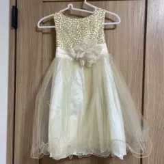 子供用　ドレス　ゴールド　5-6歳