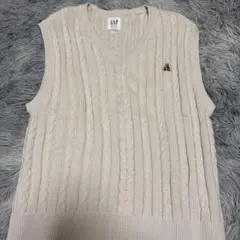 GAP KIDS ケーブル編み Vネックベスト L