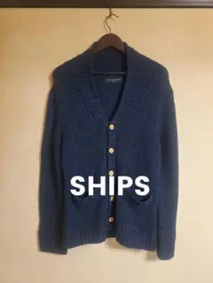 SHIPS シップス カーディガン ニット セーター NAVY
