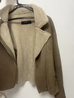 ZARA BASIC ブラウンライダージャケット