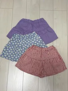 GU 女の子　キッズ　キュロット　3点セット 120cm