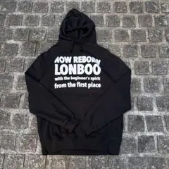 一点物 ロンブー復帰記念パーカー 黒 プリントロゴ Lのサムネイル