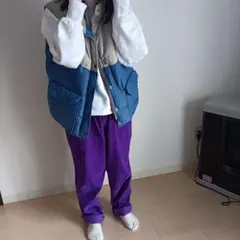 パープル カジュアルパンツ