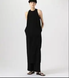 シ*ィ様 bacca コットンピケタンクトップドレス size34 ブラック