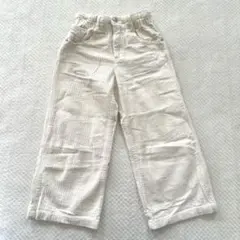 【ZARA】コーデュロイ ワイドパンツ エクリュ オフホワイト