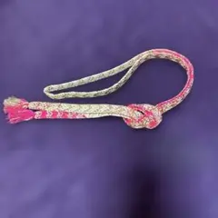 ピンク&白&金豪華　帯締め　1本で華やか！昭和　レトロ