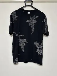 ZARA ボタニカル柄 Tシャツ ブラックのサムネイル