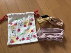 끈이 달린 즉시 구매 가능한 스누피 헤어 밴드 세트